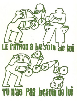 Dans une société capitaliste, c'est le patronat qui domine les rapports de production.